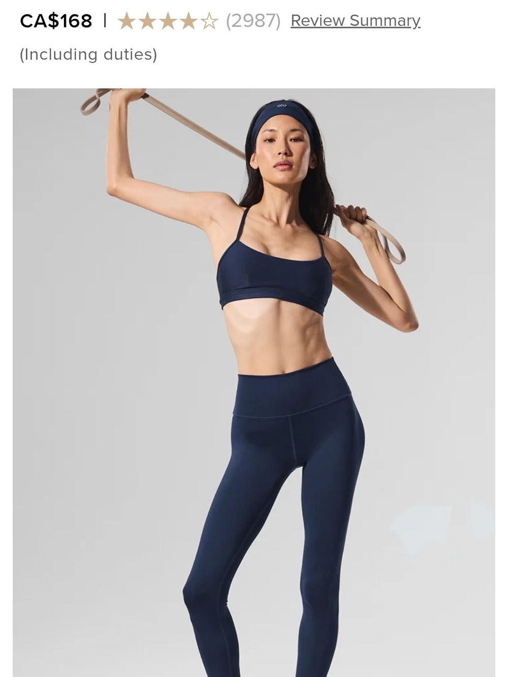 ALO Yoga Navy Sculpt Bralette